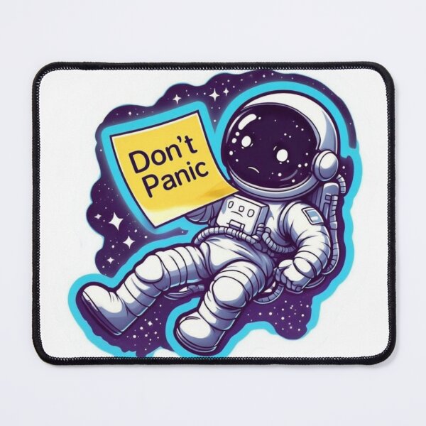 Item preview, SPACE OUT: Don’t Panic Astronaut designed and sold by Imaginarium of Chaos falcon88 .