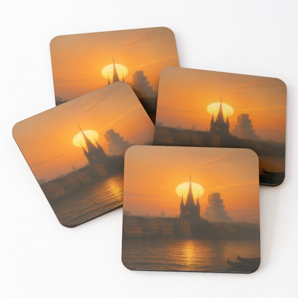 Item preview, Sunset Spires Over Future Waters designed and sold by Dylighted.
