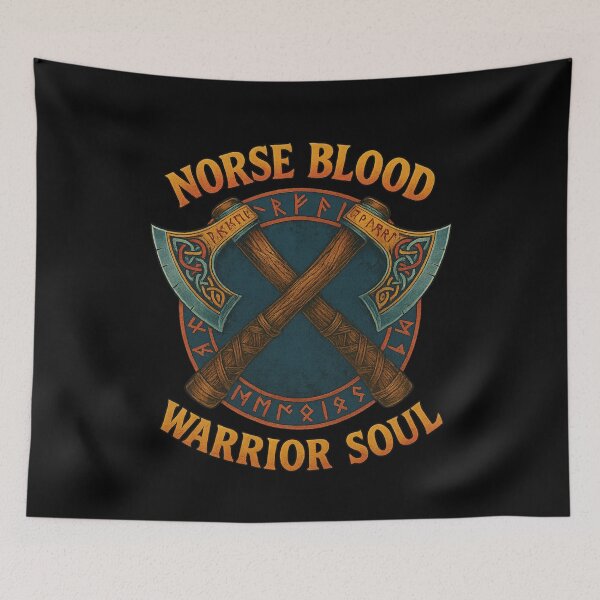 Item preview, Norse Blood Warrior Soul – Viking Axe Rune Design designed and sold by Jawoahl.