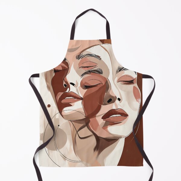 Item preview, Abstract Overlapping Faces – Blush Line Art Illustration with Minimal Shapes designed and sold by Pixelzo.