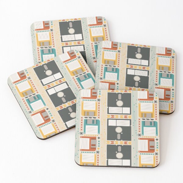 Item preview, Retro Floppy Disc Pattern – Vintage Tech Design designed and sold by musingtreeart.