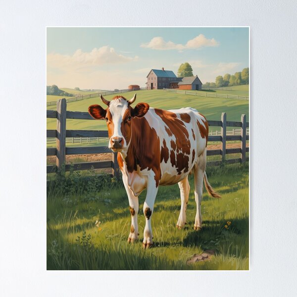 Item preview, AYRSHIRE MILK COW LOOKING AT YOUai generated created by frasues designed and sold by frasues.