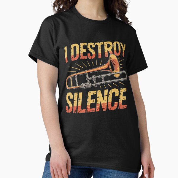 Item preview, I Destroy Silence Recto Trombone Marching Band designed and sold by ManiaGrania.