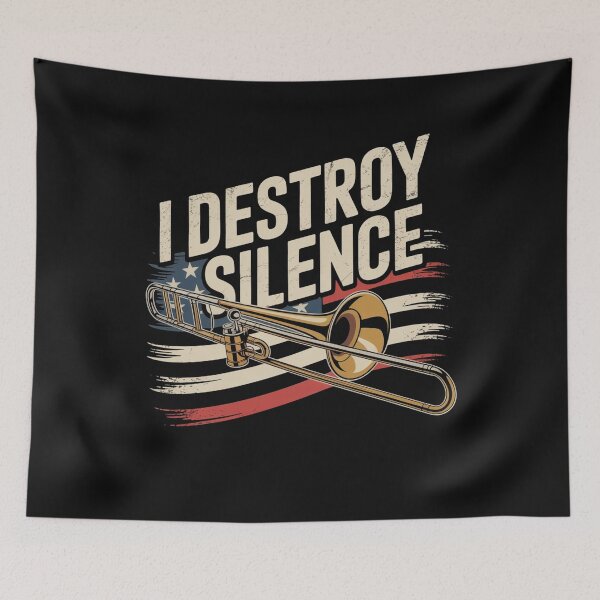 Item preview, I Destroy Silence Recto Trombone Marching Band designed and sold by ManiaGrania.
