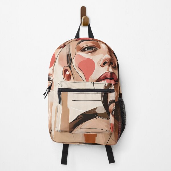 Item preview, Abstract Overlapping Faces – Blush Line Art Illustration with Minimal Shapes designed and sold by Pixelzo.