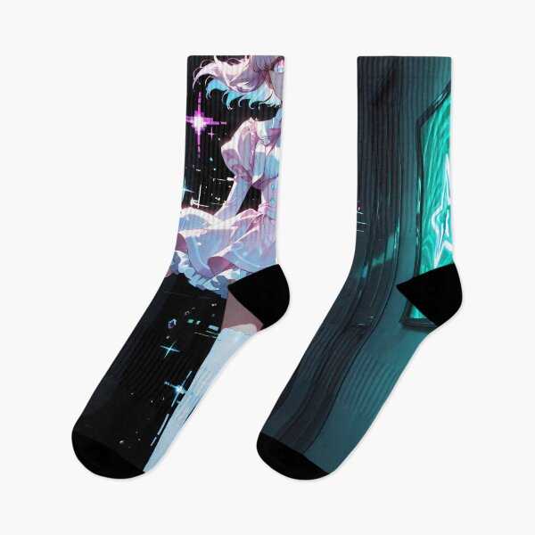 Item preview, Vaporwave Glitch Angel Girl – Neon Cyber Aesthetic Art designed and sold by Xynith.