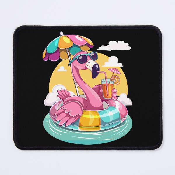 Item preview, Flamingo Floating with Drink designed and sold by Mariia Berezhna.