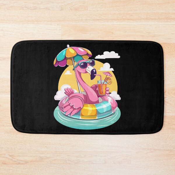 Item preview, Flamingo Floating with Drink designed and sold by Mariia Berezhna.