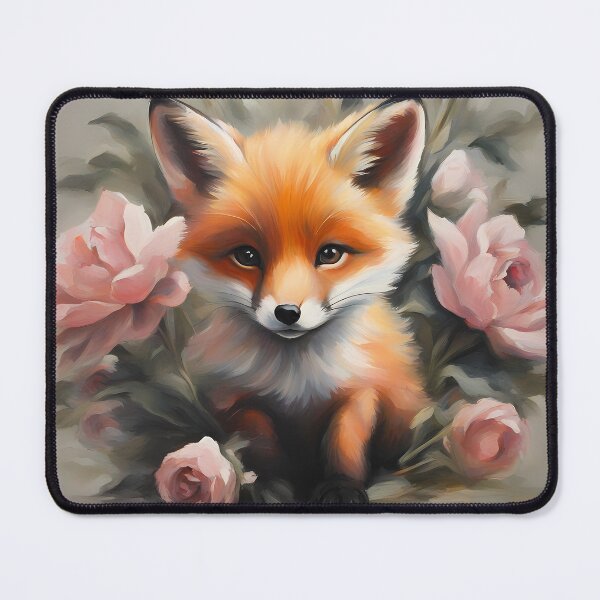 Item preview, Cute Fox and Flowers designed and sold by CalmnessbyChoice.