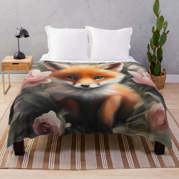 Item preview, Cute Fox and Flowers designed and sold by CalmnessbyChoice.