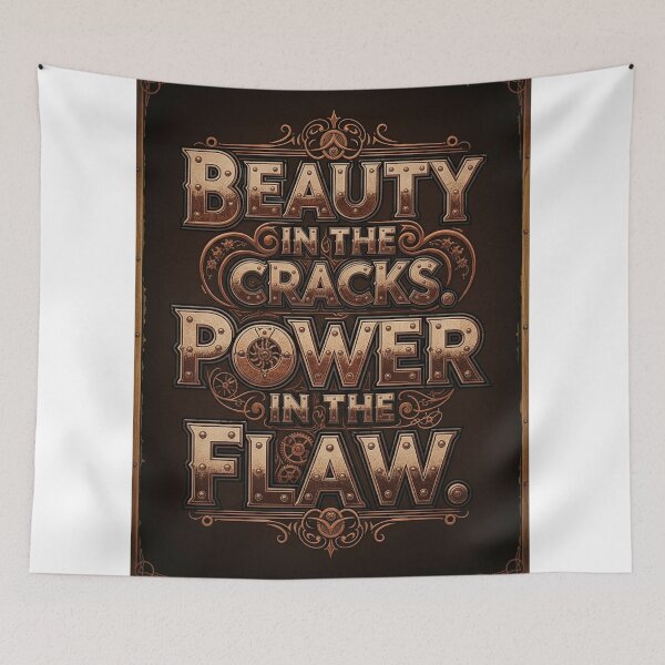 Item preview, Beauty in the Cracks Steampunk Quote Design designed and sold by Elizarfa.