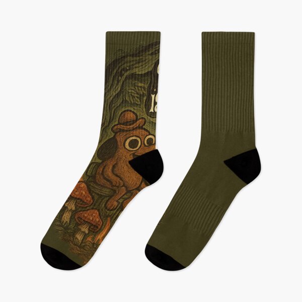 Item preview, This Is Fine Dog — Frogs and Mushrooms Whimsical Forest Fire Humor designed and sold by GirlyPopped.