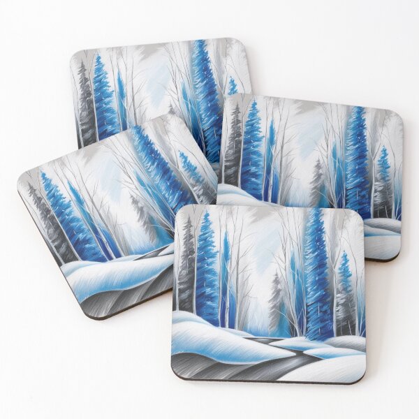 Item preview, Snowy Forest Path Winter Scene designed and sold by Uniquely Yours.