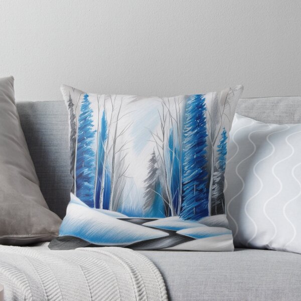 Item preview, Snowy Forest Path Winter Scene designed and sold by Uniquely Yours.
