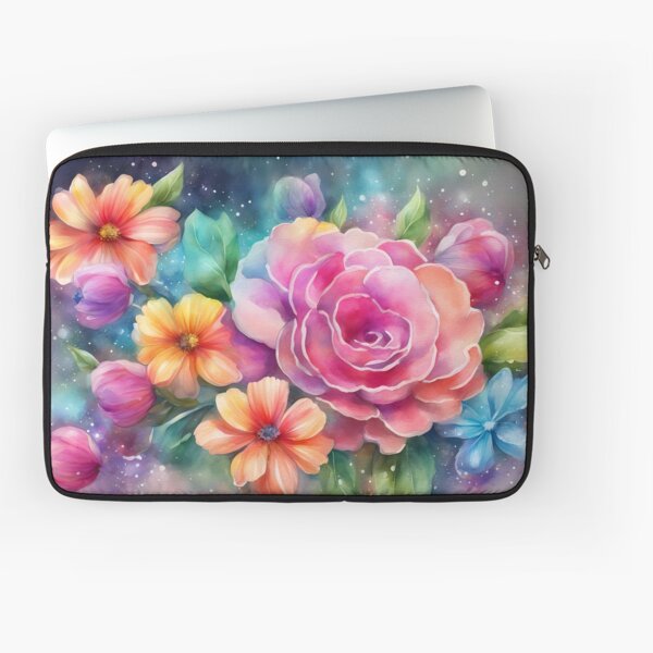 Aperçu de l'œuvre Bouquet de fleurs néon créée et vendue par BookCovered.