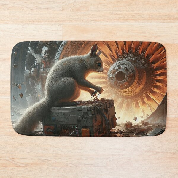 Item preview, Squirrel in the Engine Shop designed and sold by nikkolaus.