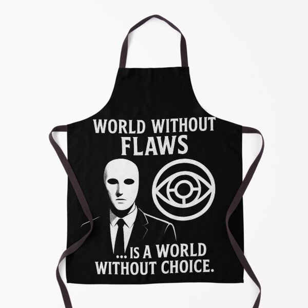Item preview, Masked Control Dystopian Quote from World Without Flaws designed and sold by Elizarfa.