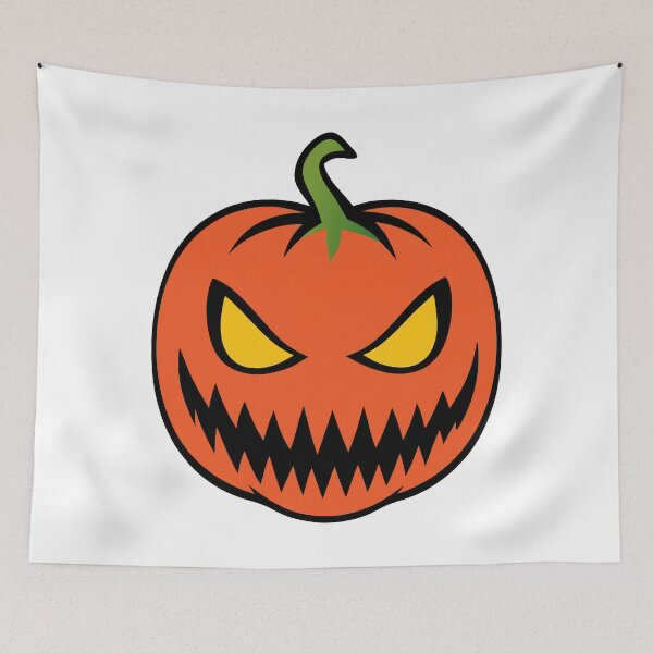 Item preview, Halloween Pumpkin with Scary Expression – Colorful Vector Illustration designed and sold by AFernandesDSG.