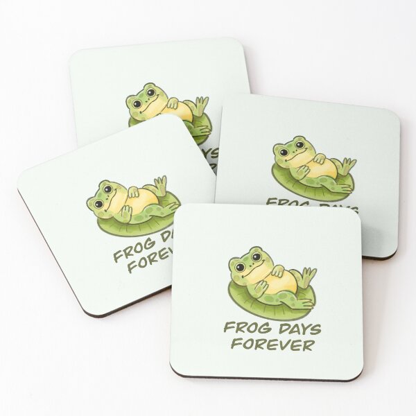 Item preview, Frog days forever - Cute relaxing frog on lily pad designed and sold by Lea-Cesca.