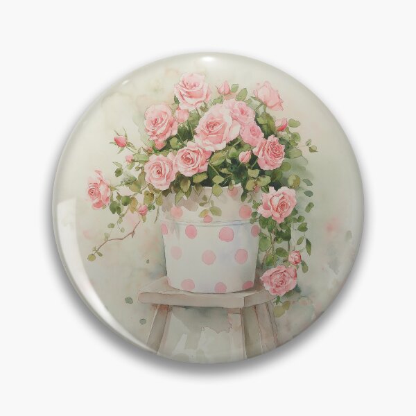 Item preview, Rambling Rose in Pail designed and sold by laurashawart.