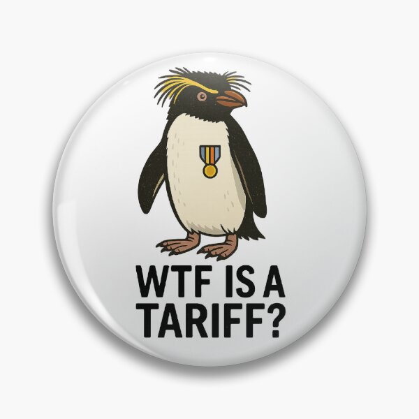 Item preview, Funny Penguin WTF Is a Tariff Political Meme Protest  designed and sold by The Junto Shop.