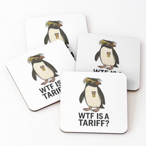 Item preview, Funny Penguin WTF Is a Tariff Political Meme Protest  designed and sold by The Junto Shop.
