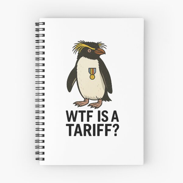 Item preview, Funny Penguin WTF Is a Tariff Political Meme Protest  designed and sold by The Junto Shop.