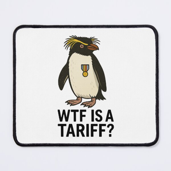 Item preview, Funny Penguin WTF Is a Tariff Political Meme Protest  designed and sold by The Junto Shop.