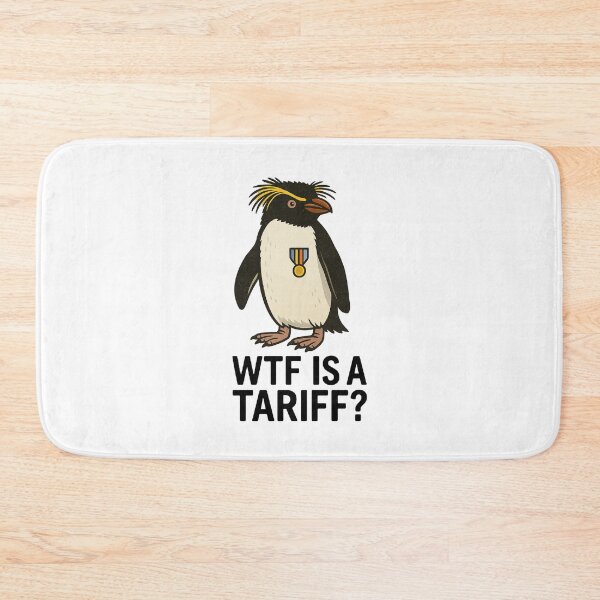 Item preview, Funny Penguin WTF Is a Tariff Political Meme Protest  designed and sold by The Junto Shop.