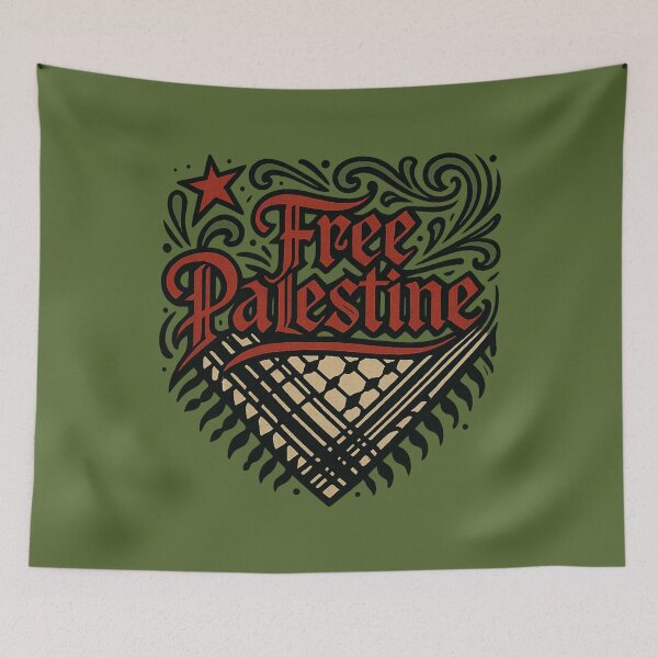 Item preview, Free Palestine — Keffiyeh Pattern Artistic Graphic Design designed and sold by GirlyPopped.