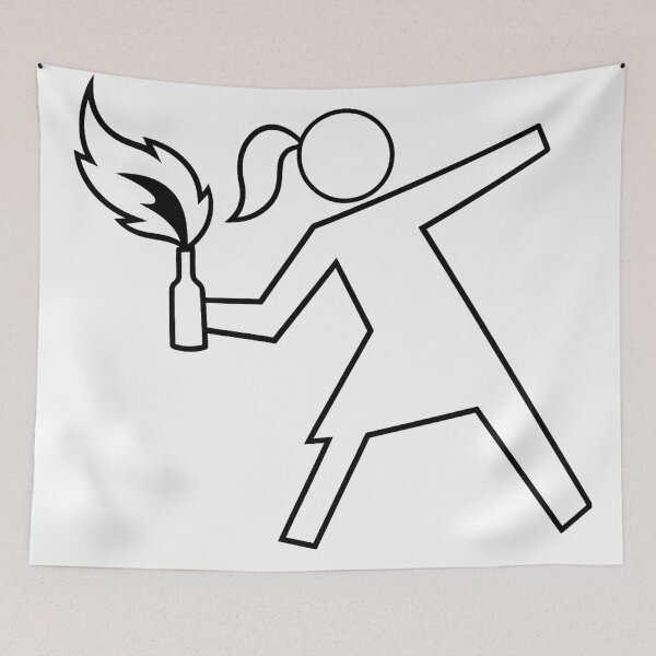Item preview, Rebellion Girl – pictogram with Molotov designed and sold by Kunst-Shirt.