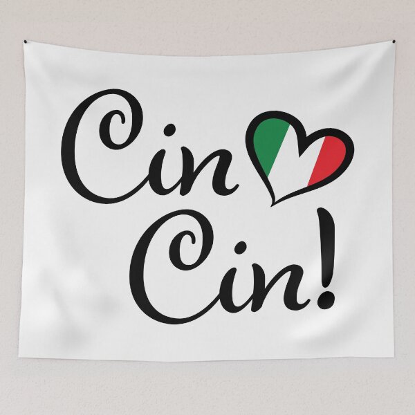 Item preview, Cin Cin Cheers Italian Flag Heart designed and sold by Freshinkshop.