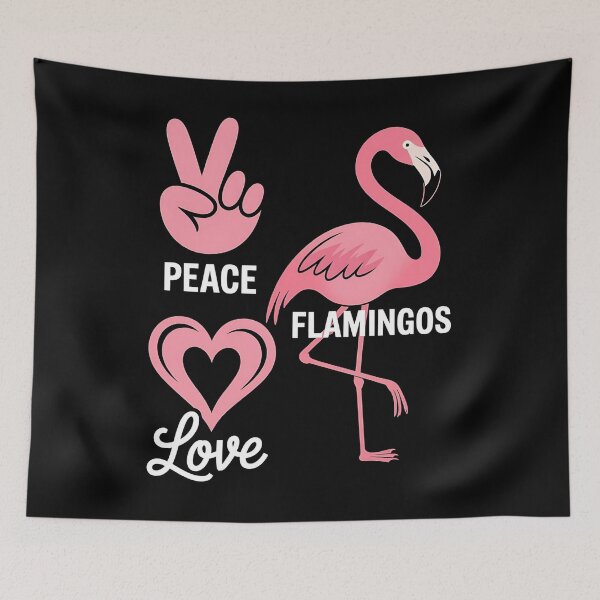 Artikelvorschau, Liebe Flamingos - Frieden, Liebe und Flamingos - Flamingo entworfen und verkauft von JansenGS.