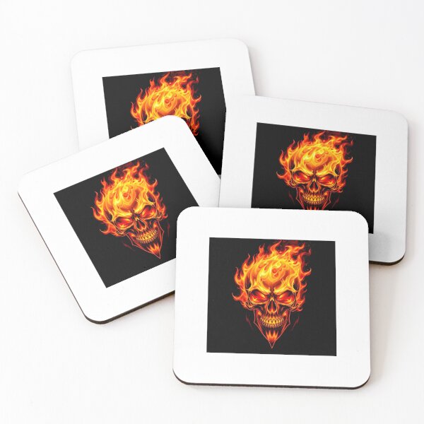 Item preview, Flaming Skull T-Shirt designed and sold by Rune-Designs.