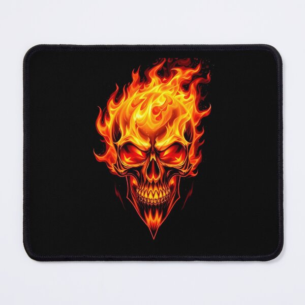 Item preview, Flaming Skull T-Shirt designed and sold by Rune-Designs.
