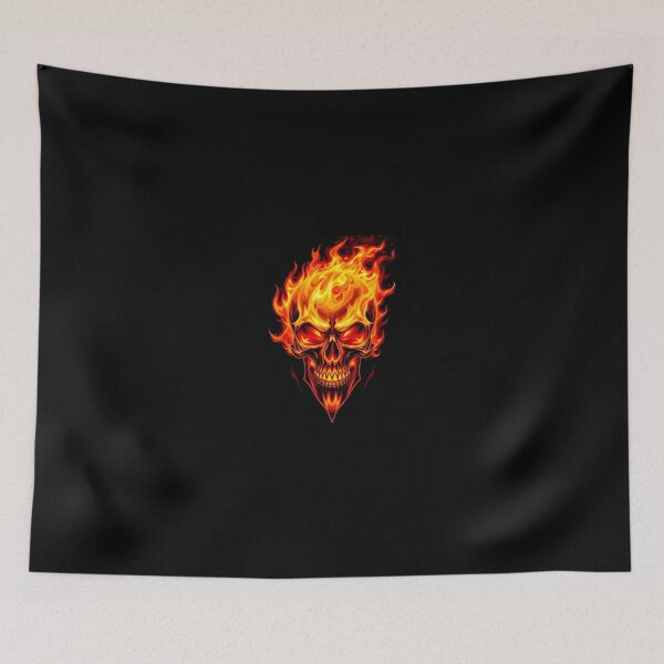 Item preview, Flaming Skull T-Shirt designed and sold by Rune-Designs.