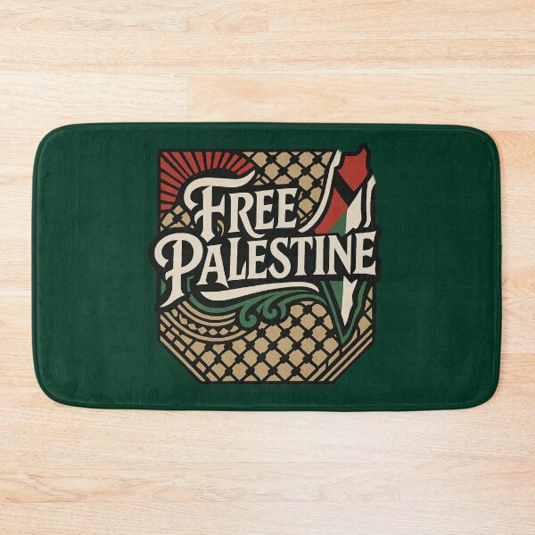 Item preview, Free Palestine — Keffiyeh Pattern with Flag Outline Graphic Design designed and sold by GirlyPopped.