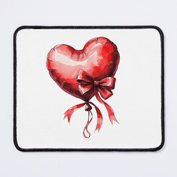 Item preview, Festive red heart balloon with a bow ideal for celebrations or romantic occasions designed and sold by Ms. Iryna.