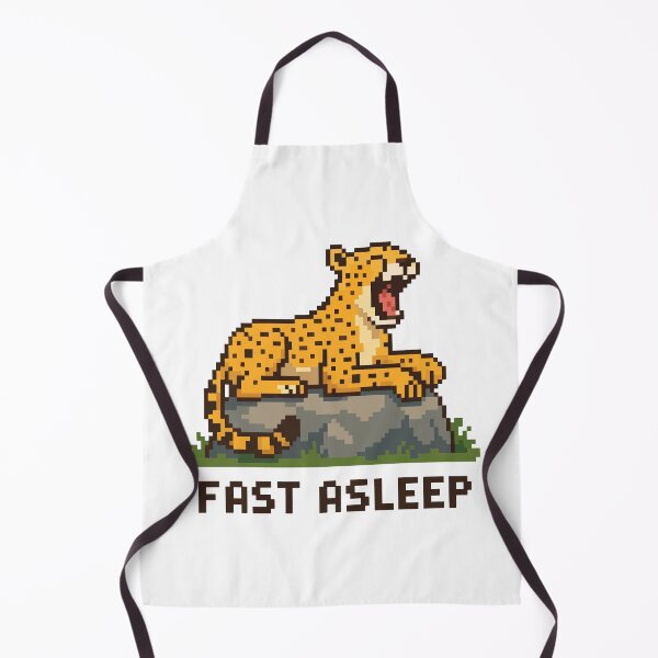 Item preview, Fast Asleep – Yawning Cheetah Pixel Rock Scene designed and sold by NaturePixel.