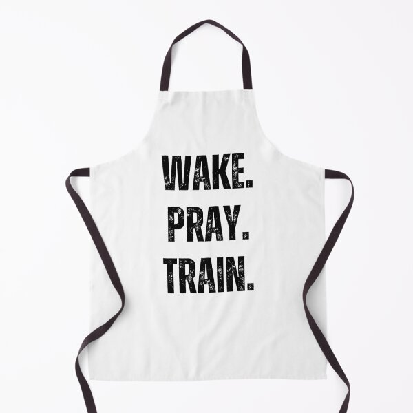 Item preview, Wake. Pray. Train. Weight Lifting Christian Faith cool gym designed and sold by snowry.