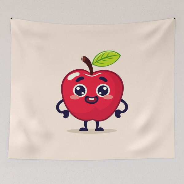 Item preview, Cute Apple Cartoon Character designed and sold by Mariia Berezhna.
