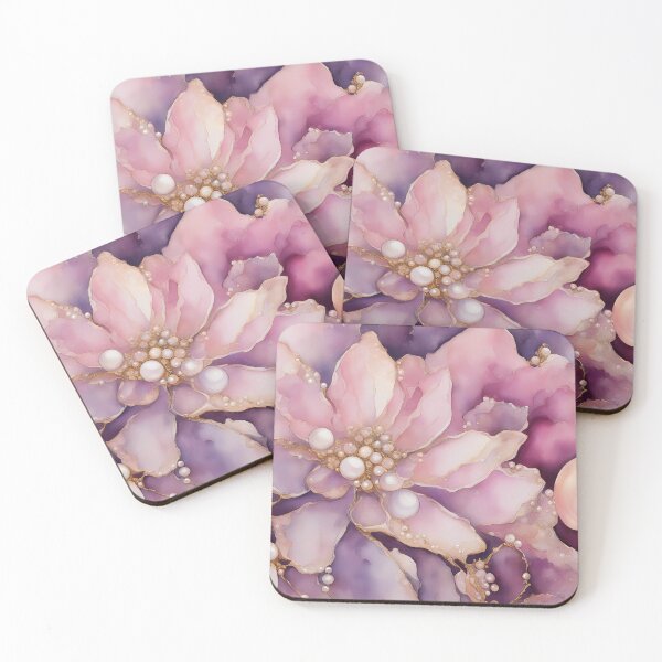 Item preview, Pastel Purple Gold Flowers designed and sold by CalmnessbyChoice.