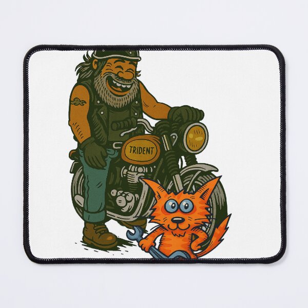 Item preview, Biker Bob and Tinker his pet cat designed and sold by HotGas.