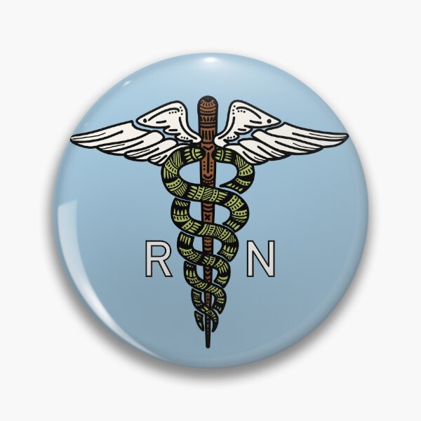 Item preview, RN - Green - Staff of Caduceus designed and sold by Mostly Medical.