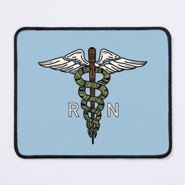 Item preview, RN - Green - Staff of Caduceus designed and sold by Mostly Medical.