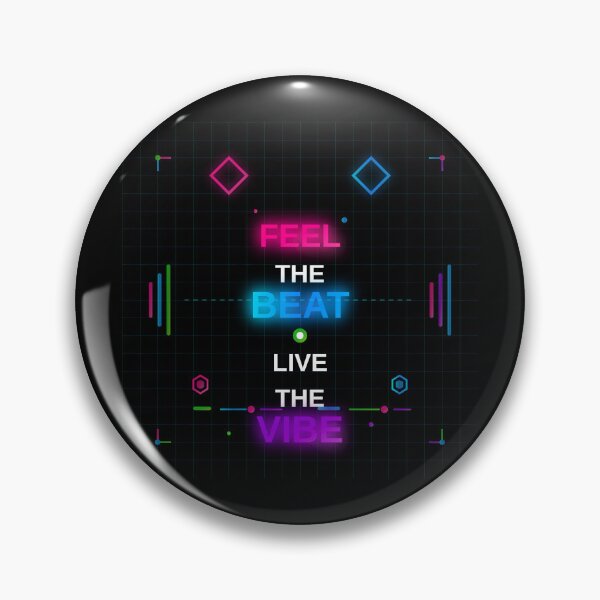 Item preview, Feel The Beat Live The Vibe - Techno Electronic Music Design designed and sold by Pickmash.