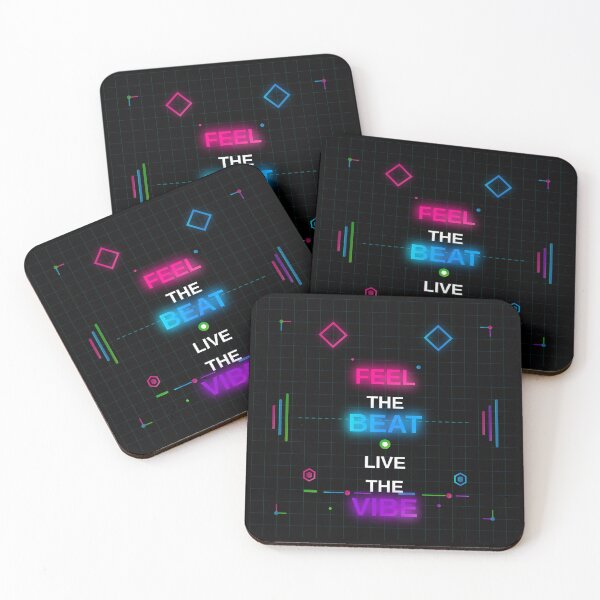 Item preview, Feel The Beat Live The Vibe - Techno Electronic Music Design designed and sold by Pickmash.