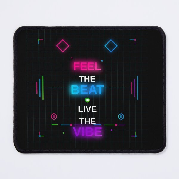 Item preview, Feel The Beat Live The Vibe - Techno Electronic Music Design designed and sold by Pickmash.