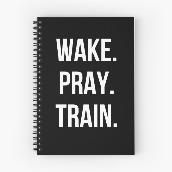 Item preview, Wake. Pray. Train. Weight Lifting Christian Faith workout designed and sold by snowry.