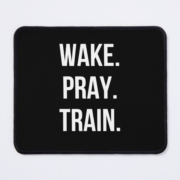 Item preview, Wake. Pray. Train. Weight Lifting Christian Faith workout designed and sold by snowry.